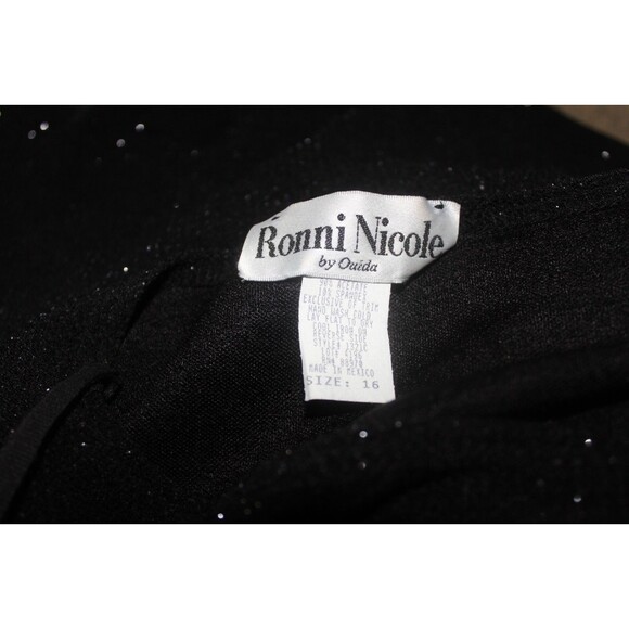 Ronni Nicole By Ouida Women's Shimmery Tunic Top Fringe Hem Size 16 - Picture 5 of 6